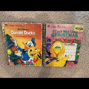 2 Vintage Christmas Golden Books -I Can’t Wait Until Christmas & Donald Duck